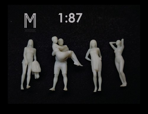 Set x4 figurine - ho, 1/87